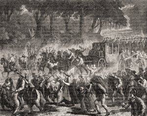 Den franske kongefamilies tilbagevenden til Paris i 1791 af French School